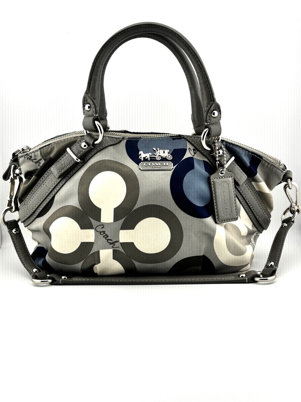 Vintage Coach Madison Clover Sophia Sateen Satchel #15946